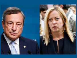 Entrega Draghi a Meloni el cargo de primer ministro de Italia