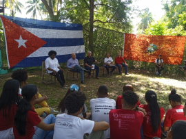 La historia protagonizó el encuentro de jóvenes en El Uvero