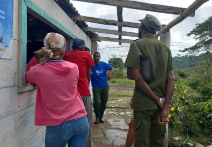 Zona de Nuevo Mundo, en el Plan Turquino sanluisero, afectada por Melissa