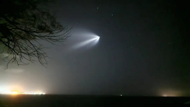 Visible en el cielo cubano cohete Falcon 9